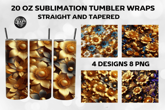 3D Aconite Flowers: Premium Graphics for Tumbler Wraps