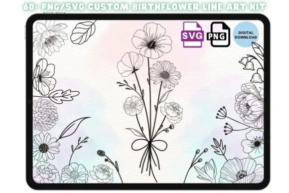 Birthmonth Floral Kit: Graphics for Crafts