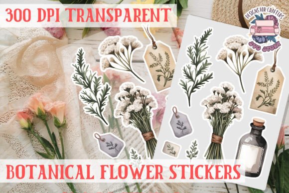 Botanical Flowers Sticker Sheet PNG: A Designer's Review