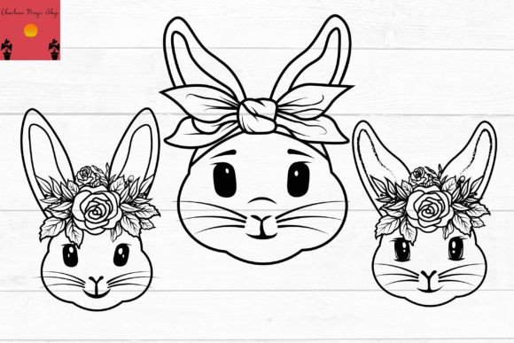Bunny Floral Head: Graphics & Print Templates Review