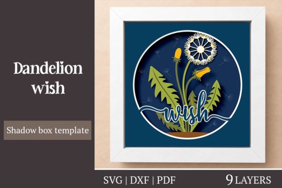 Laser Cutting Shadow Boxes: Dandelion Wish SVG Review
