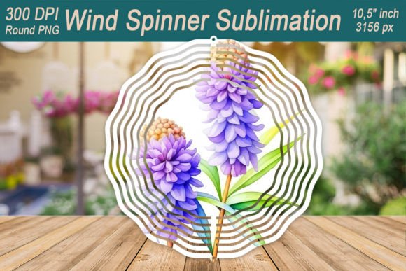 Purple Flower Wind Spinner: Crafts & Graphics