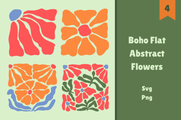 Retro Boho Flat Wavy Flowers: A Designer's Review