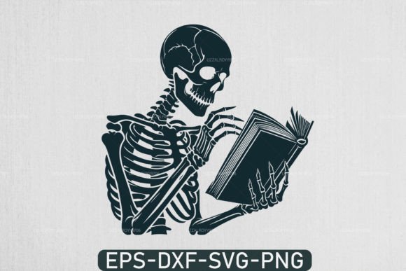 Review: A Skeleton Reading Book Svg for Embroidery