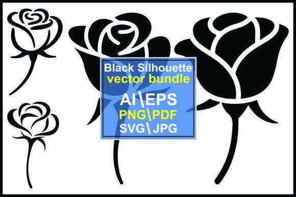 Rose Silhouette Graphics & Illustrations for Branding