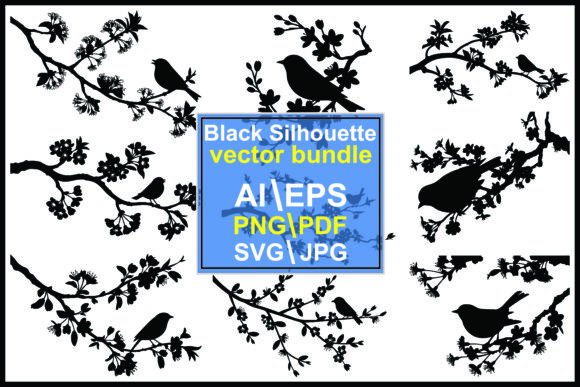Silhouettes of Birds on Branches Flowers: A Designer's Review
