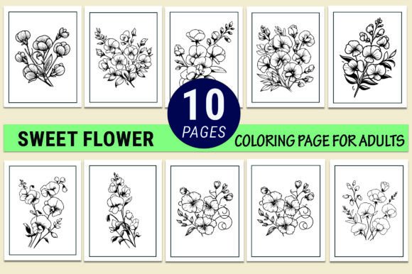 Sweet Pea Graphics for Coloring Pages Amp Branding